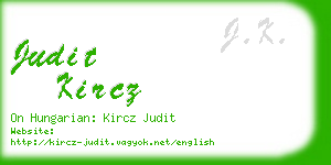 judit kircz business card